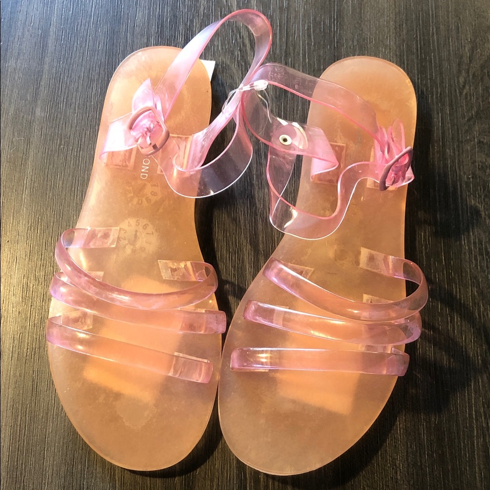 Treasure & Bond Pink Clear Jelly Sandals for Kids